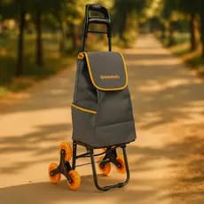 Carrinho de Carga Dobrável 3 Rodas 40Kg Reforçado Para Escadas e Terrenos Irregulares