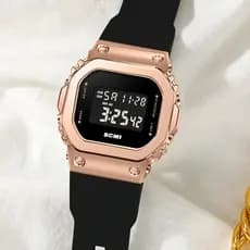 Relogio Feminino Pulso A Prova De Água Silicone Lindos Digital Esportivas Cronômetro