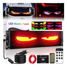 Tela Led Olhos Devil 35x10cm P/ Carros E Caminhões
