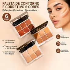 Paleta Corretivo Koasis – Alta camuflagem para olheiras, cicatrizes e manchas Cobertura Impecável