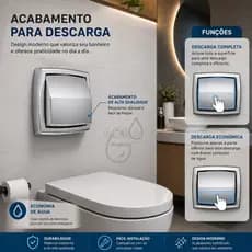 Acabamento Para Válvula De Descarga Deca Hydra Docol Cromada ABS.