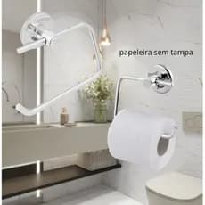 Suporte Papeleira Sem Tampa Porta Papel Higiênico Para Banheiro