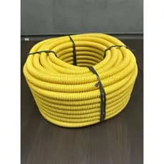 Conduite Eletroduto Corrugado Amarelo 3/4 50 Metros PEAD Alta Qualidade - Mangueira corrugada.