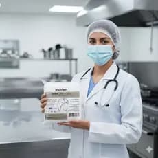 Kit Touca Descartável TNT Inoven Anvisa sanfonada cor Branca 100 unidades