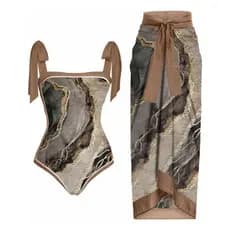 Conjunto Body Maiô Feminino +Saída De Praia Quimono