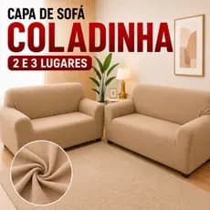 Capa de Sofá Coladinha 2 e 3 Lugares Malha Gel Elástica Ajustável Premium
