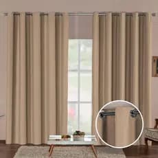 Cortina Blackout em Tecido com Ilhós | Bloqueia Luz | Sala Quarto Cozinha | Moderna Elegância Decorativa Luxo 2,80x1,80