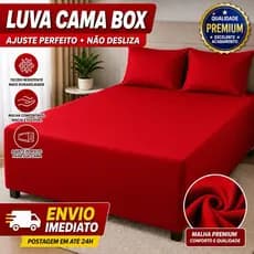 Kit Capa Luva de Cama Casal Box Malha Gel 3 Peças – Protetor para colchão, Toque Macio e Confortável + 2 FRONHAS  GRÀTIS