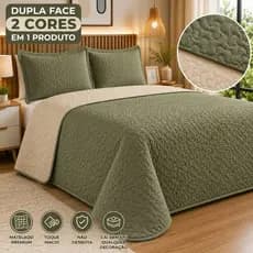 Kit Cobre Leito Dupla face Casal Queen Aconchegante 2,60x2,40 – Toque Suave e Sofisticado