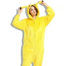 Pijama Pikachu Cosplay Kigurumi Adulto e Infantil Muito Fofinho