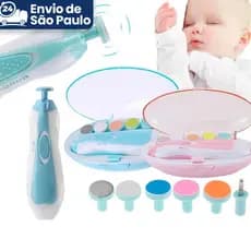 Lixa de Unha Elétrico Aparador Cortador Para Bebê Infantil Com Estojo