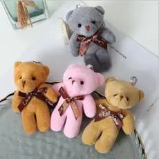 Kit de 12 Ursos Xadrez Animados – Chaveiros Brinquedo Presente de Natal
