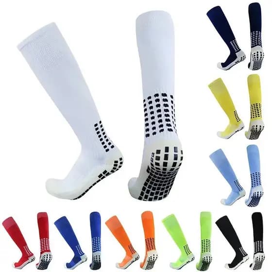 KIT 12 MEIÃO DE FUTEBOL ALGODÃO  CANO LONGO SPORT C/ DERRAPANTE 40-46