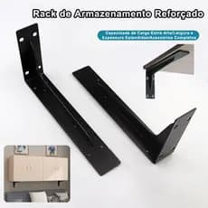 2pcs Mão Francesa Reforçada Cantoneira Aço Preto para Prateleira Bancada Industrial 24/30/39cm