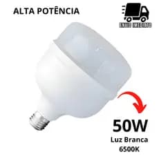Lâmpada Led 50w Bulbo Alta Potência E27 Branco Frio 6500k Bivolt