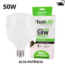 Lâmpada Led 50w Branco Frio Bulbo Tech Luz 6500k