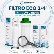 Filtro Purificador de Água Eco 9.3/4 Hidrofiltros Filtro Para Caixa D'água e Cavalete Carvão Ativado