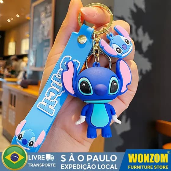 Chaveiro Ponto Stitch Bag Pingente Chave Do Carro