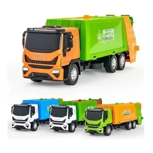 Caminhao Brinquedo Iveco Coletor Lixo Usual Brinquedos
