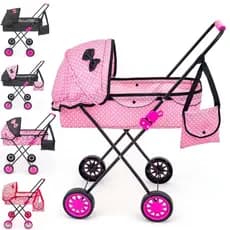 Carrinho de Boneca Reborn Veneza Alive Reborn Luxo Grande 79cm Altura