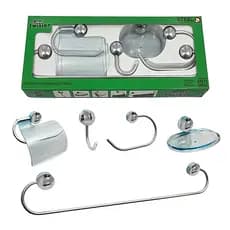 Kit Acessório De Banheiro 5 Peças Suporte Sabonete Banheiro Parede Box