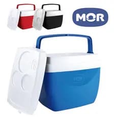 Caixa Térmica Cooler Preto Azul Vermelho C/ Alça 12 Litros Para Bebidas Lanches