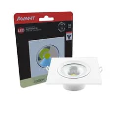 Spot Led Authentic Emb. Quadrado 5w 4000k 9cm BF Avant