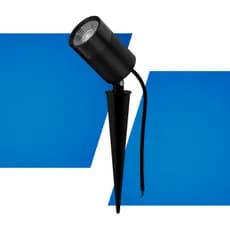 Luminaria Espeto Led Garden Pro 10w Branco Quente Neutro Frio Verde Azul Ambar ou Rgb Bivolt Ip65 Preto Seed