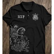 Camisa Polo Unissex Timão S.C.C.P em algodão