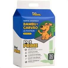 Tapete Higiênico Pet 80x60cm Carvão Ativo 30 Unidades Alta Absorção Controle De Odor Bambu E Carvão