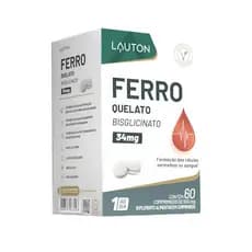 Ferro Quelato 60 comprimidos 34mg Vegano - Lauton