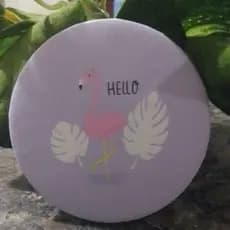 Espelho Portátil Flamingo/ Espelho de Bolsa Da Moda Feminina