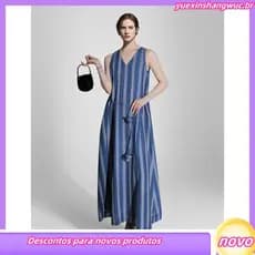 dres De Linho Longo Com Forro , Moda Evangélica .