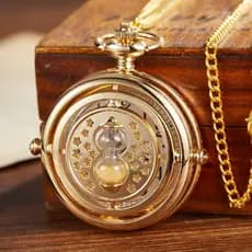 Venda quente Relógio de bolso grande dourado oco funil cronógrafo Vintage relógio de bolso de quartzo presente