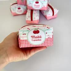 kit Bolsinha mini Porta Moeda Lembrancinha aniversário infantil TEMA CEREJINHA