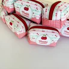 15 Bolsinhas mini Porta Moeda Lembrancinha aniversário infantil tema cerejinha