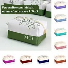 Kit 25 a 40 Necessaire Personalizada Box P Lembrancinha Casamento Madrinha ou Logo - Estampa Padrão