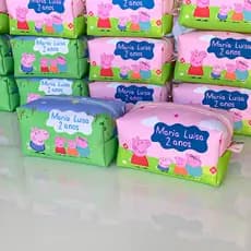 Kit Necessaire Personalizada lembrancinhas aniversário Box P Peppa Pig