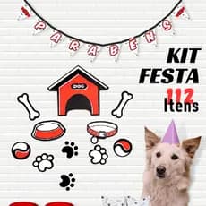 Kit Festa para Pet 112 Itens Pet Toys