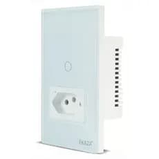 Interruptor Wi-Fi Inteligente 1 Botão e 1 Tomada Ekaza Alexa Branco