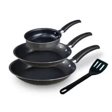 Kit de Frigideiras Antiaderentes com Teflon Premium – 3 Peças 18cm, 22cm e Frigiovo 14