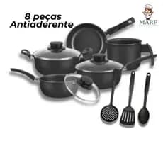 Kit de Panelas 8 Peças Antiaderente - Qualidade, Durabilidade e Elegância na sua Cozinha