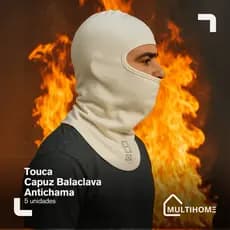 Kit 5 Touca Balaclava Antichama Hércules HJ66000 Proteção Térmica 250°C EPI Soldador Industrial Capuz