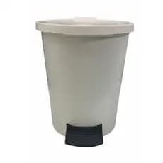 Lixeira com Pedal 6 Litros Cozinha Banheiro Escritório Quarto Cesto Lixo Plástica Tampa Pequena