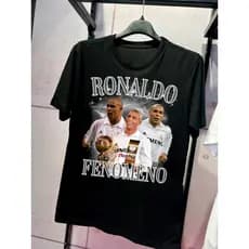Camiseta Ronaldo Fenomeno Futebol Vintage Algodão Lançamento Unissex