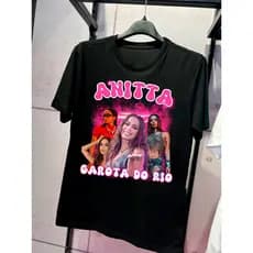 Camiseta Algodão Unissex Tshirt Anitta Cantora 90's