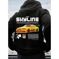 Moletom Casaco De Frio Carro Corrida Luxo Skyline Gtr R34