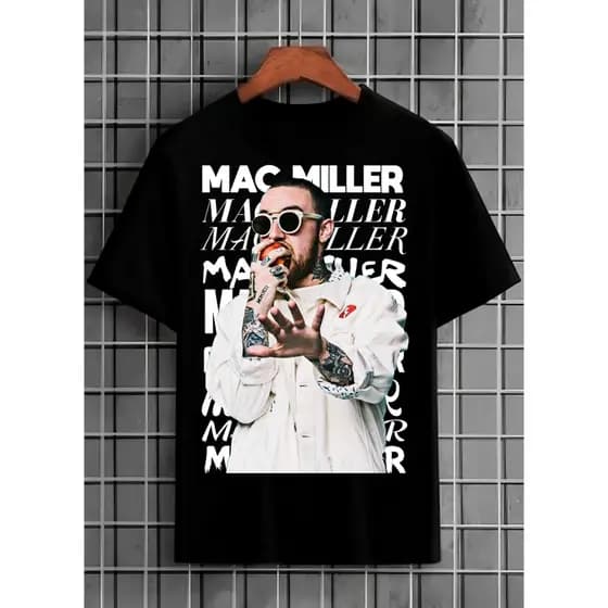 Camiseta Unissex Graphic Mac Miller Artista Boolteg Camisa 100% Algodão Envio Imediato