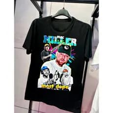Camiseta Unissex Graphic Mac Miller Artista Boolteg Camisa 100% Algodão