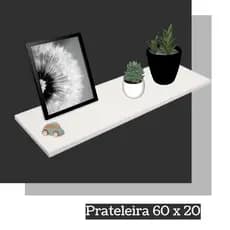 Prateleira Mdp - Uv Studio 60x20x1,5 cm Brasforma - Branco